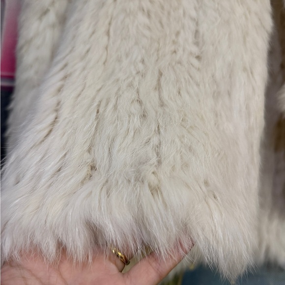 Beige Rabbit Fur Jacket - Picture 2 of 7